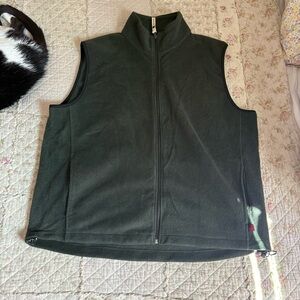 wool rich army green vest
